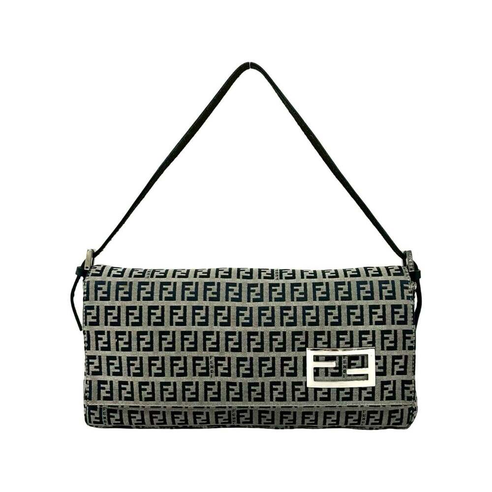 FENDI Blue Leather Shoulder Bag
